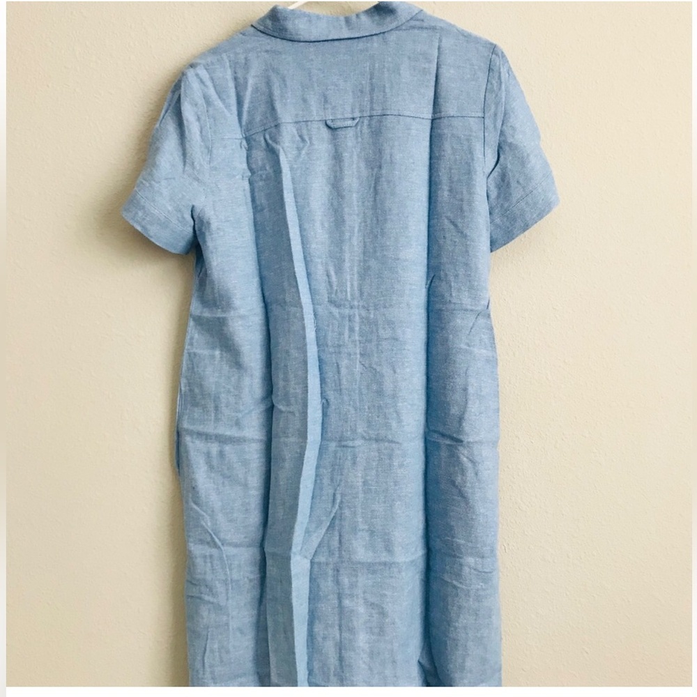 Linen Blend Shirt Dress - Picture 7 of 11